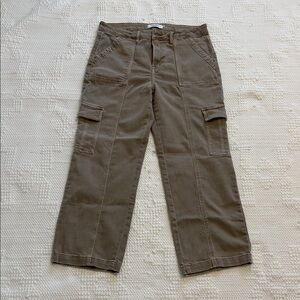 Women's Cargo Trousers in Olive Brown